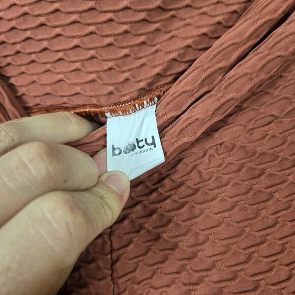 Booty by Brabants BBB Croco Skin Crop Sleeveless Top & Bike Shorts Set Orange - Picture 11 of 11